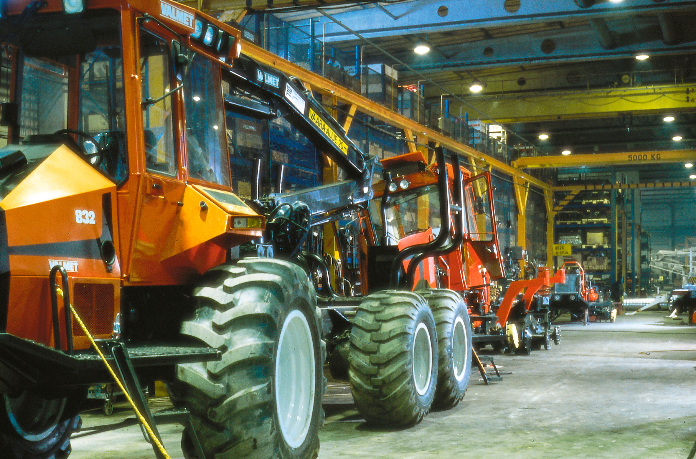 Velsa Oy:n Valmet-kuormatraktorien kokoonpanolinjasto Kurikassa