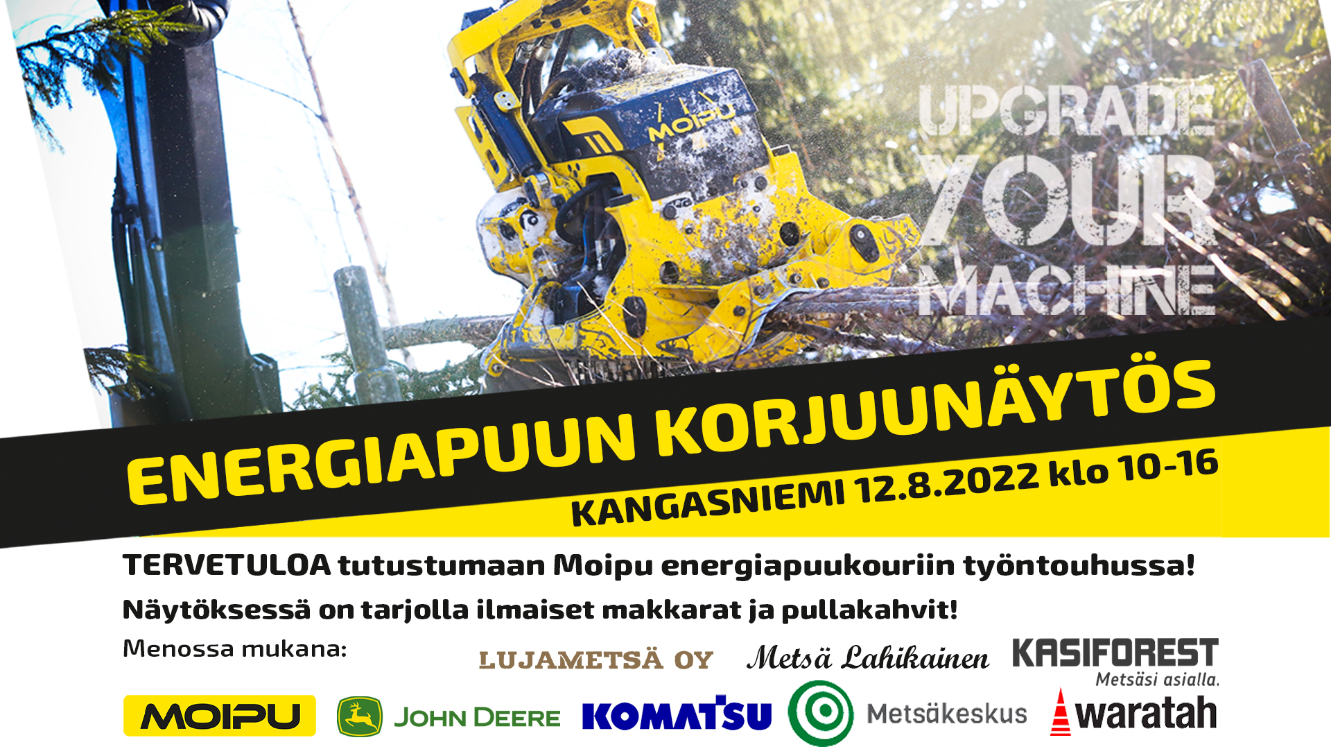 Energiapuun korjuunäytös Kangasniemellä 12.8.2022