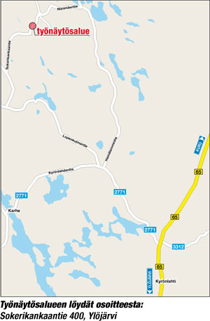 Näytösalue sijaitsee Ylöjärvellä, Kurun Tuohisurmassa, osoitteessa Sokerikankaantie 400