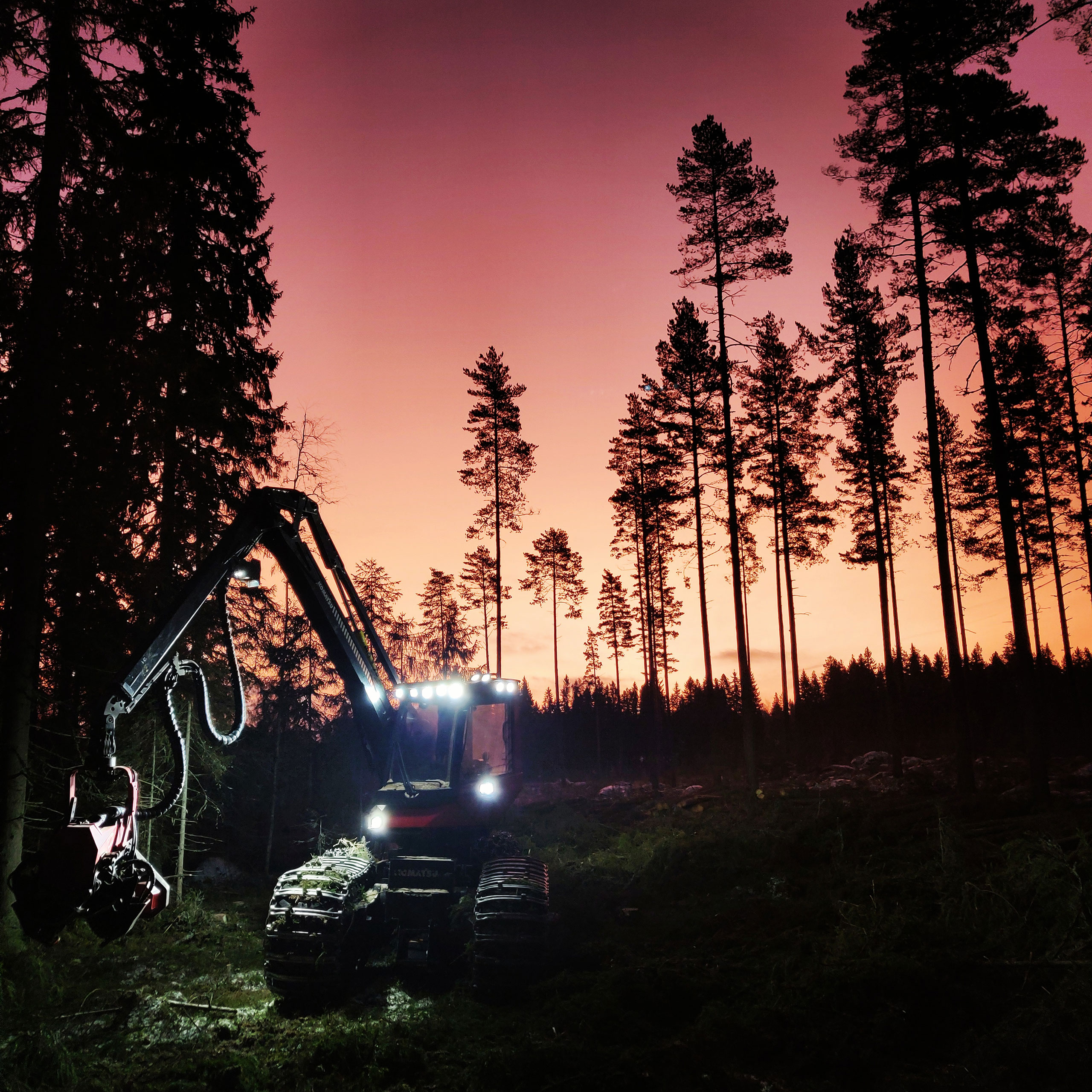 Komatsu Forest -valokuvauskilpailu maaliskuu sija 1 Joni Valli