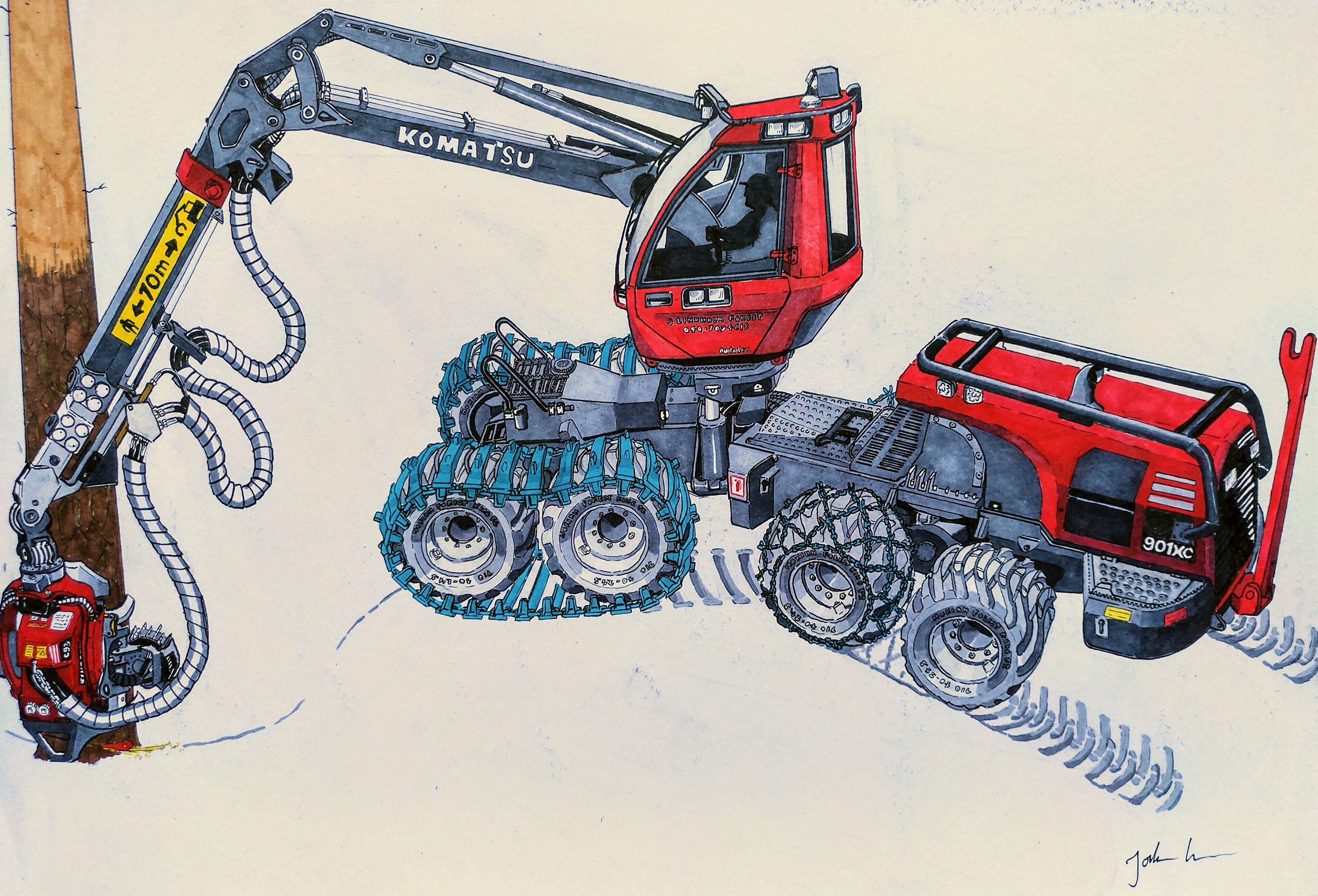 Komatsu Forestin valokuvauskilpailu huhtikuu 2020, kunniamaininta: Jonathan Lindholm